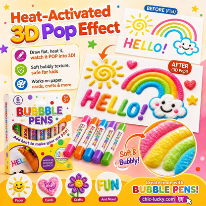 🔮Magic Pen – Draw 3D with one stroke!🎄 DIY Bubble Popcorn Drawing Pens 🔥