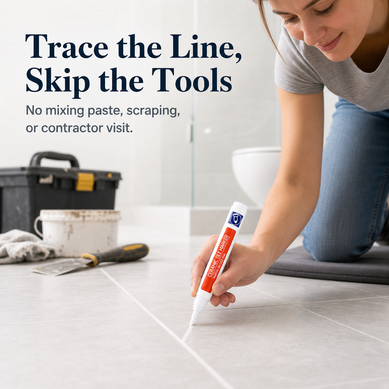 🔥✨LAST DAY 50% OFF ✨Anti-mould and waterproof joint pen for ceramic tiles