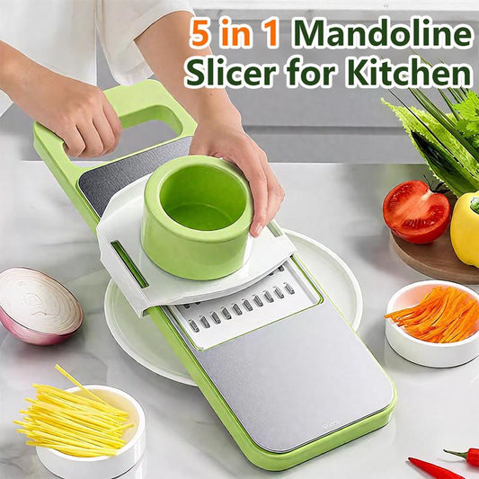 ⏳ FINAL 24 HOURS · 50% OFF🥕 5-in-1 Vegetable Cutter – Slice, Shred & Grate Faster