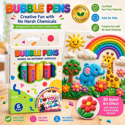 🔮Magic Pen – Draw 3D with one stroke!🎄 DIY Bubble Popcorn Drawing Pens 🔥