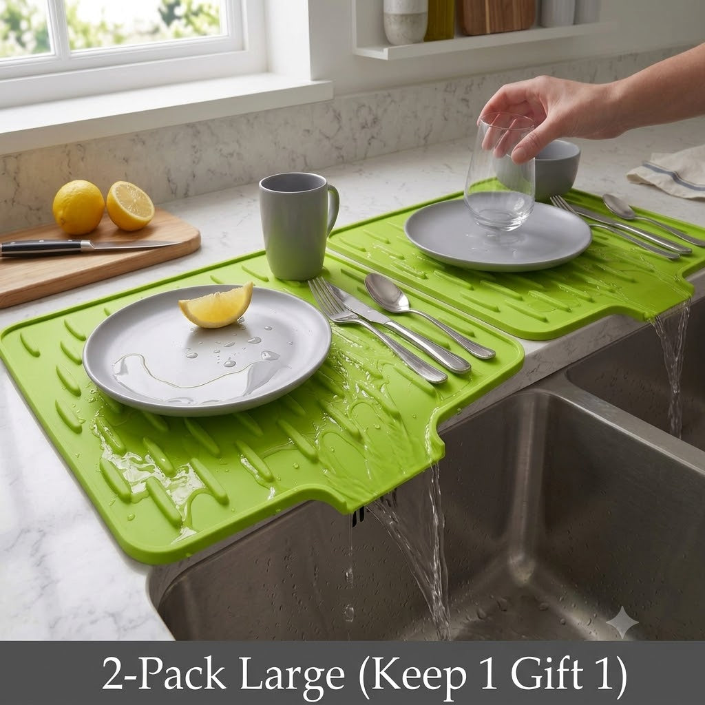 🔥 Hot Sale 50% OFF 🔥Heavy-Duty 3-in-1 Silicone Mat: Drainer, Trivet & Chopping Cushion