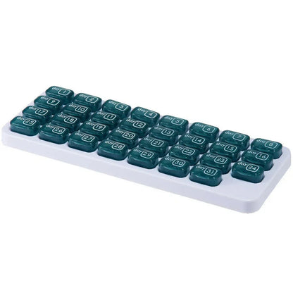 Dobryla® Monthly Pill Organizer with Lid Travel Case for Vitamins & Medications