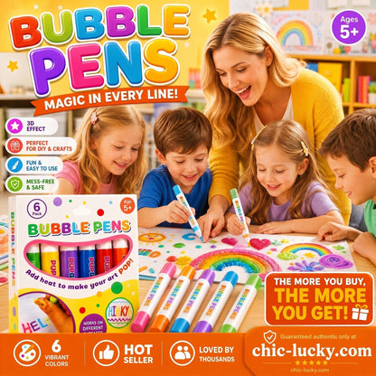 🔮Magic Pen – Draw 3D with one stroke!🎄 DIY Bubble Popcorn Drawing Pens 🔥