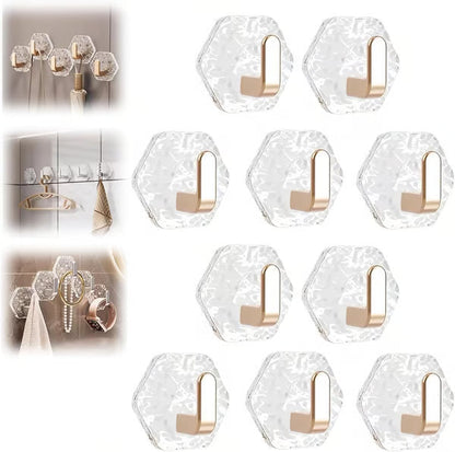🔥💕LAST DAY 75% OFF ✨Hexagonal Ripple Heavy Duty Hooks for Bathroom, Kitchen & Household Organization