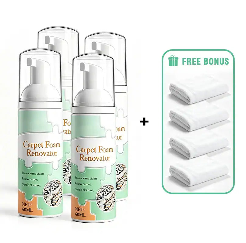 🔥LAST DAY 50% OFF ✨ Waterless Carpet Foam Stain Remover with Towel