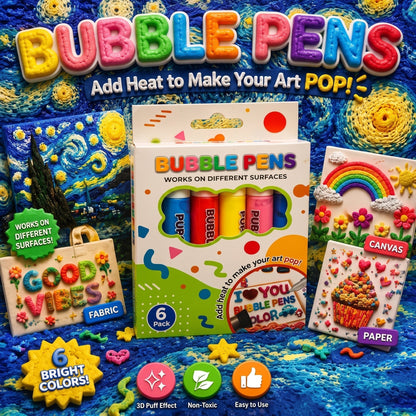 🔮Magic Pen – Draw 3D with one stroke!🎄 DIY Bubble Popcorn Drawing Pens 🔥