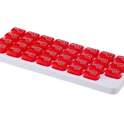 Dobryla® Monthly Pill Organizer with Lid Travel Case for Vitamins & Medications
