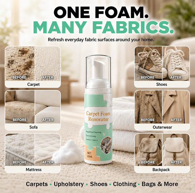 🔥LAST DAY 50% OFF ✨ Waterless Carpet Foam Stain Remover with Towel