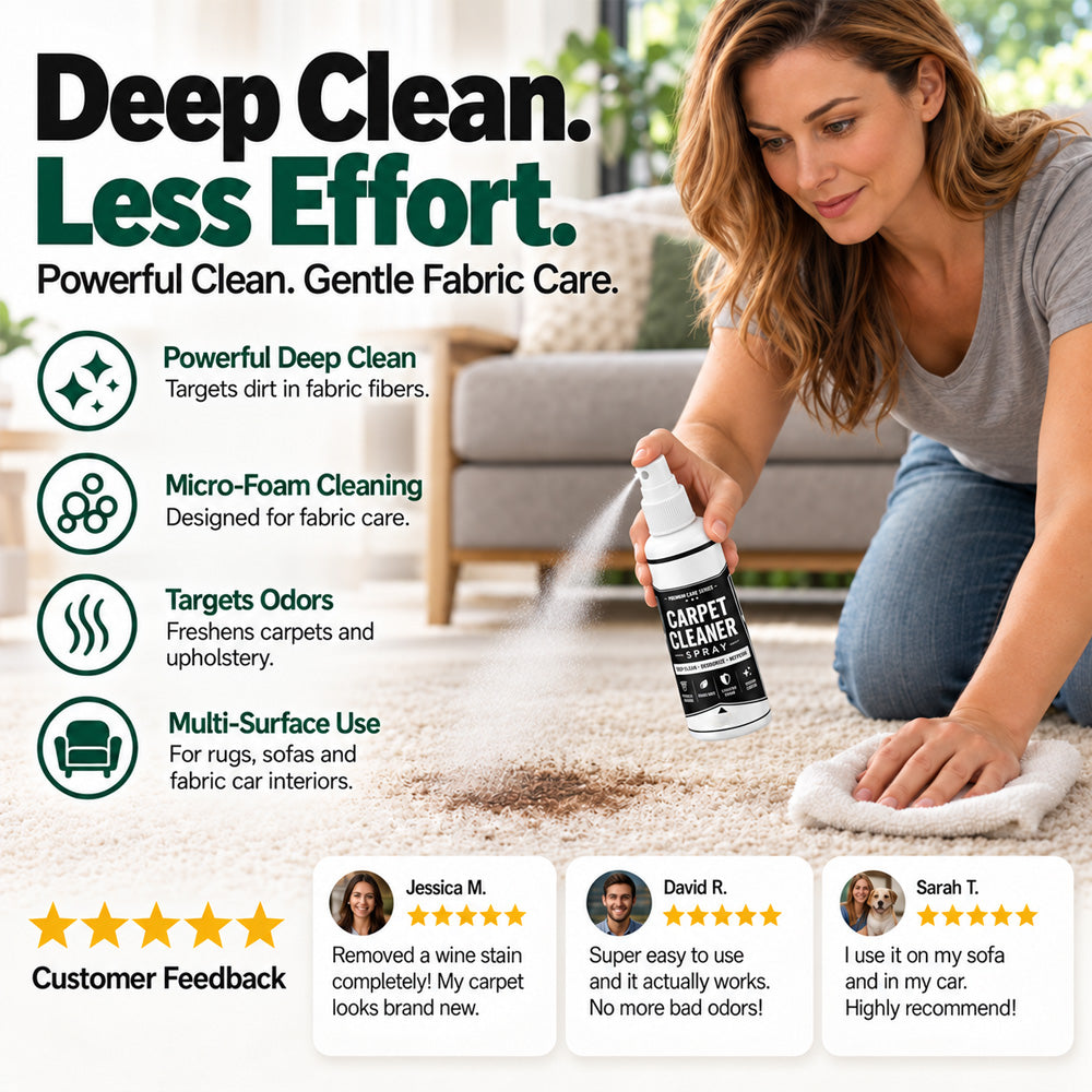 🧼Deep Clean Carpet & Upholstery Spray – Target Stains on Rugs, Sofas & Car Seats