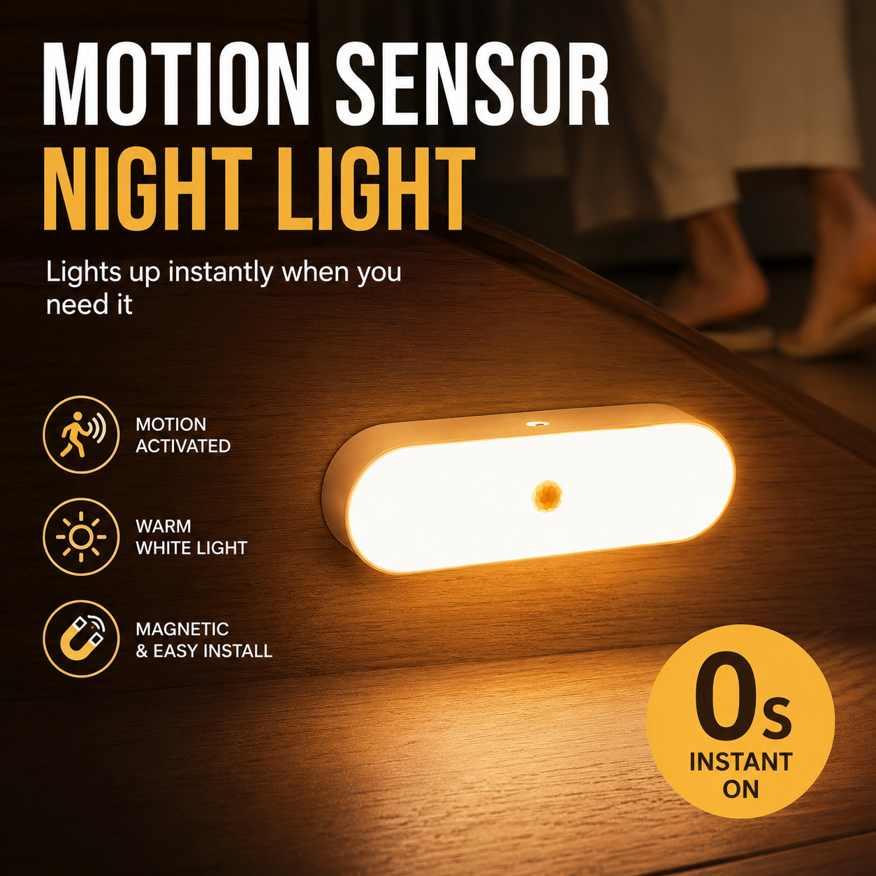 🔥 70% OFF Today |  Smart Motion Sensor Night Light