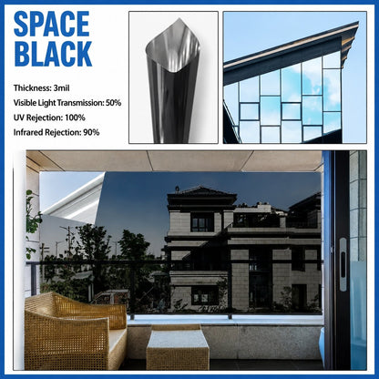 Dobryla® One-Way Mirror Window Film – Heat Control & UV Protection