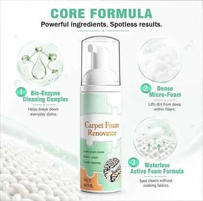🔥LAST DAY 50% OFF ✨ Waterless Carpet Foam Stain Remover with Towel