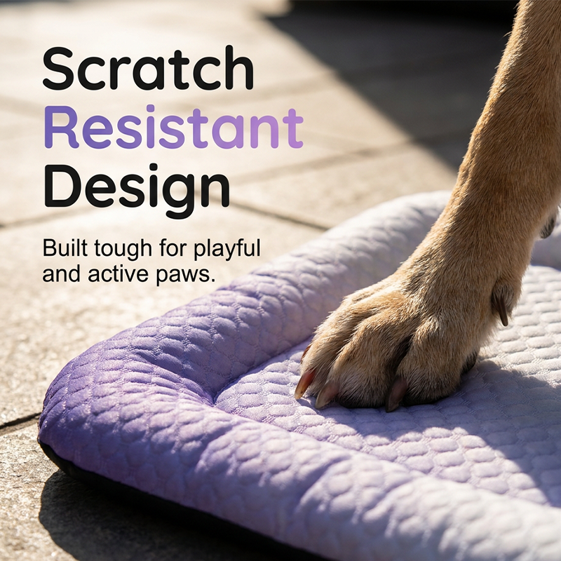 ❄️ Naturally Cool Ice-Silk Pet Mat • Breathable, Washable & Soft