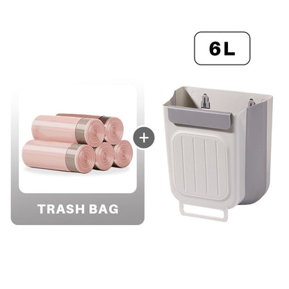Multipurpose Hanging Collapsible Trash Can for Kitchen