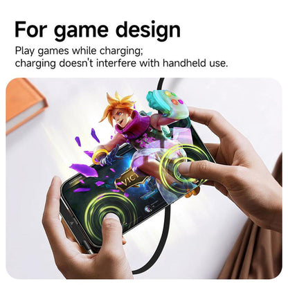 Tinycarry® 240W SuperCharge 360° Rotating Invisible Stand Detachable 2-in-1 Charging Cable, Zinc Alloy Silicone Type-C Cable, Compatible with Apple and Samsung, Essential for Gaming, Office and Car Use