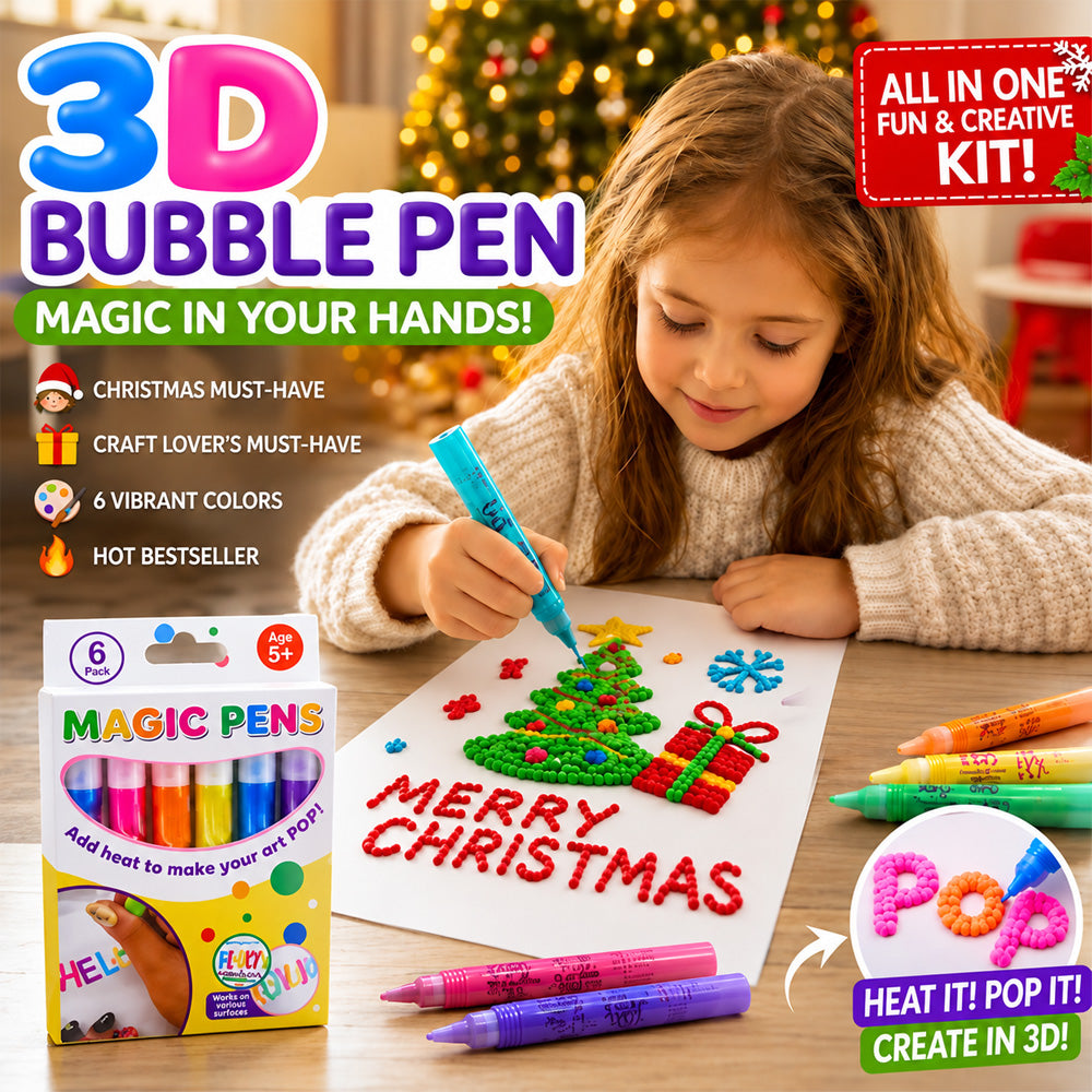 🔥LAST DAY 50% OFF ✨3D Magic Pen – Create Puffy 3D Art with Every Stroke!🎄Creative Christmas Gift | DIY Bubble Drawing Fun