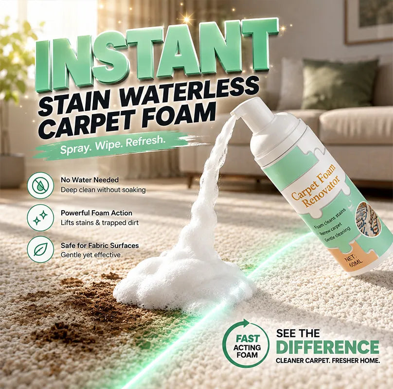 🔥LAST DAY 50% OFF ✨ Waterless Carpet Foam Stain Remover with Towel