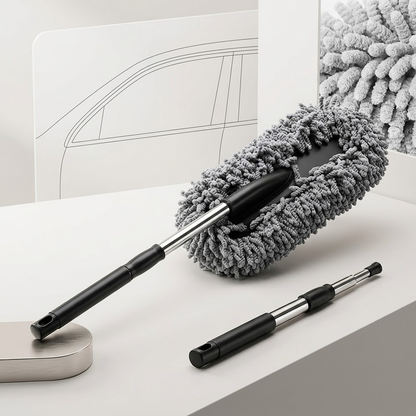 Divanoxcosh 3-Pack Large Microfiber Car Duster, Extendable & Scratch-Free Car Exterior Cleaning Tool, Multipurpose Interior Dusting Brush for Car, Home and Office