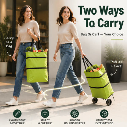 Dobryla®🔥HOT SALE 50% OFF🔥Foldable 2-in-1 Shopping Bag