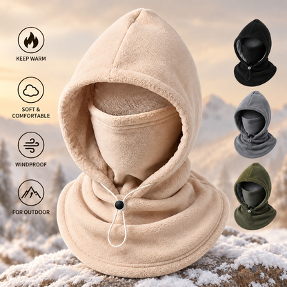 🔥LAST DAY 50% OFF ✨ 3-in-1 Winter Fleece Balaclava Hood 🧣❄️ Warm Face, Ear & Neck Cover