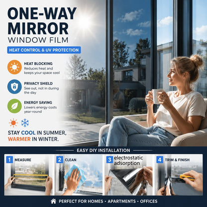 Dobryla® One-Way Mirror Window Film – Heat Control & UV Protection