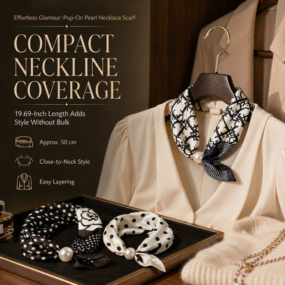 🏆25K+ SOLD 🔥2026 HOT SALE ✨ Effortless Glamour: Pop-On Pearl Necklace Scarf 🧣