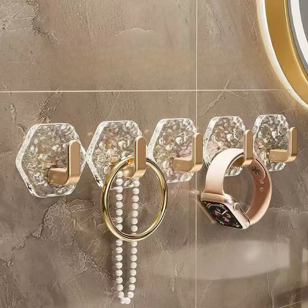 🔥💕LAST DAY 75% OFF ✨Hexagonal Ripple Heavy Duty Hooks for Bathroom, Kitchen & Household Organization