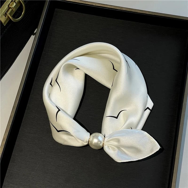 🏆25K+ SOLD 🔥2026 HOT SALE ✨ Effortless Glamour: Pop-On Pearl Necklace Scarf 🧣