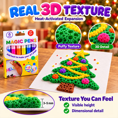 🔥LAST DAY 50% OFF ✨3D Magic Pen – Create Puffy 3D Art with Every Stroke!🎄Creative Christmas Gift | DIY Bubble Drawing Fun