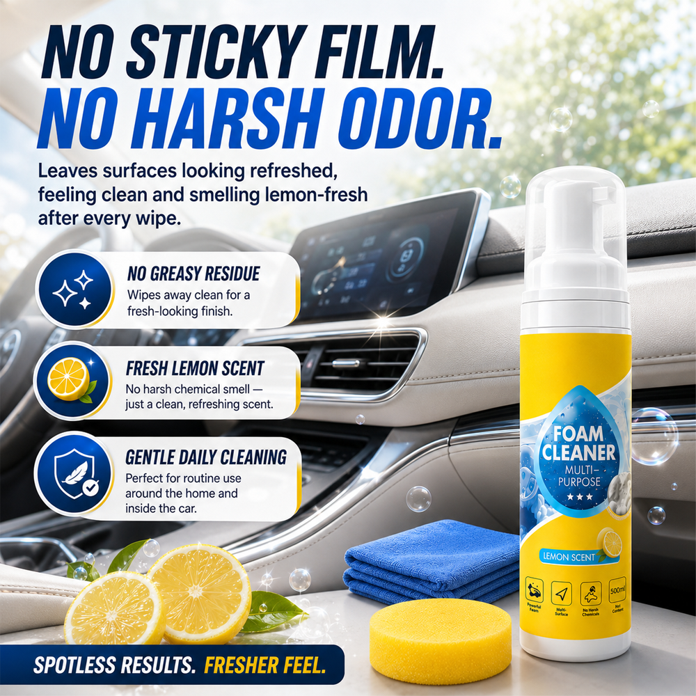 🔥 4-in-1 Multi-Enzyme Foam Cleaner – Deep Clean Car, Kitchen, Bathroom & Sofa