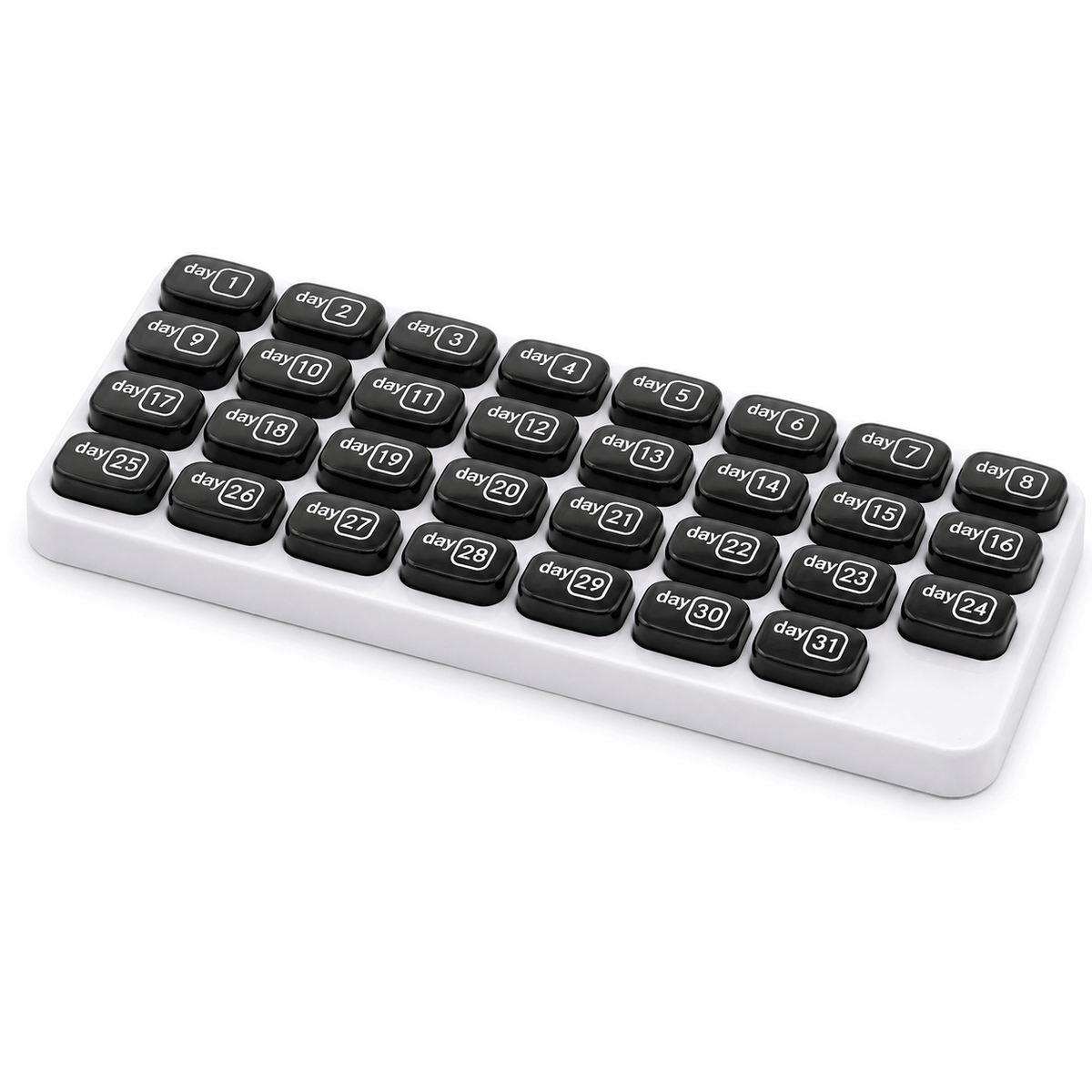 Dobryla® Monthly Pill Organizer with Lid Travel Case for Vitamins & Medications