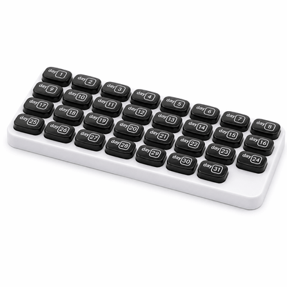 Dobryla® Monthly Pill Organizer with Lid Travel Case for Vitamins & Medications