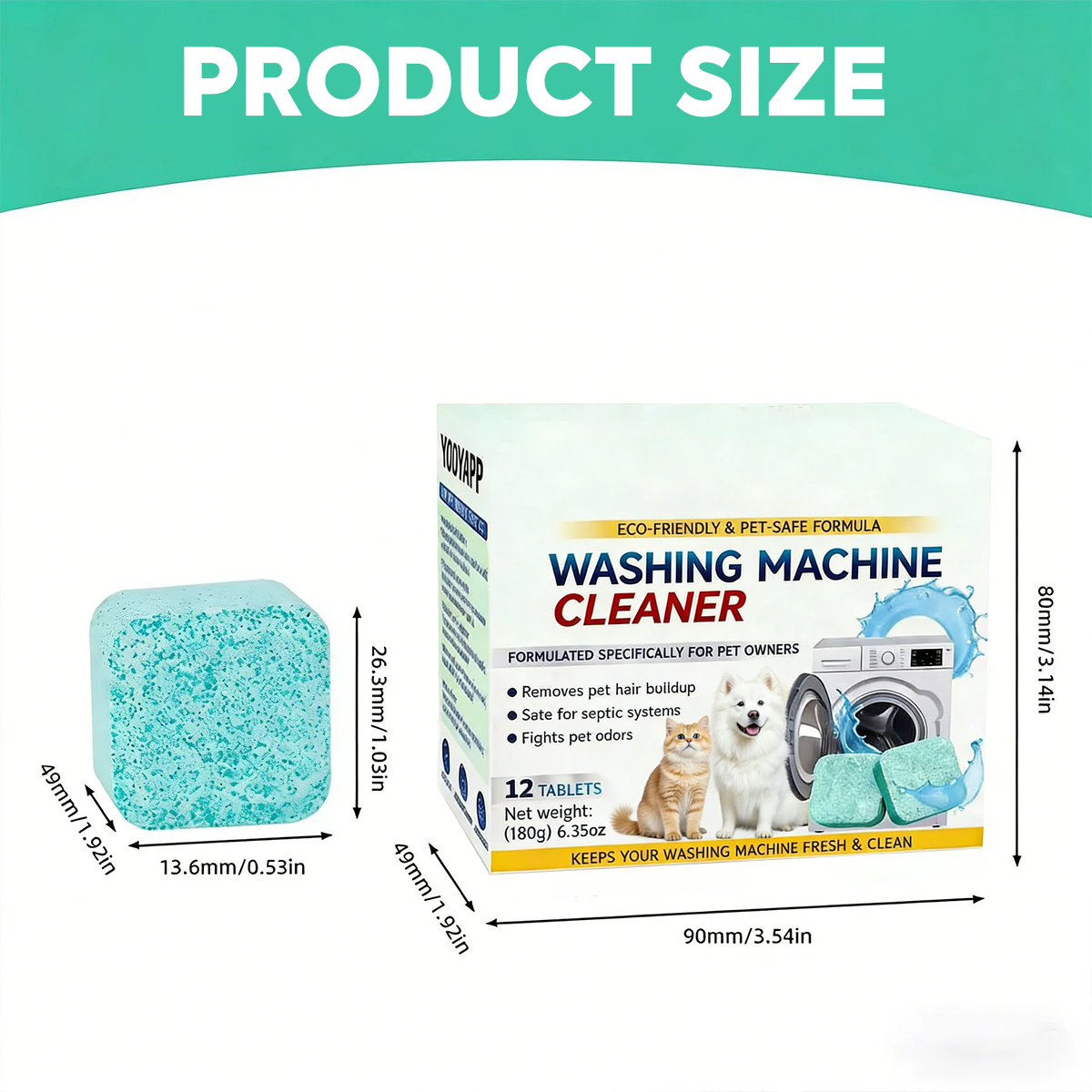 🎉LAST DAY 50% OFF 💦Eco Washer Cleaner: Beat Pet Odors