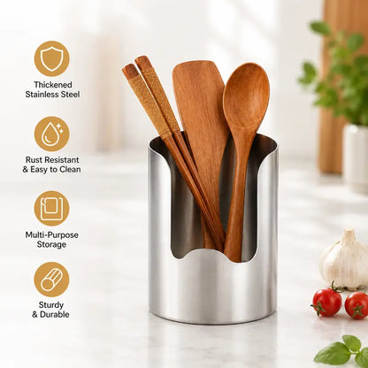 🔥LAST DAY 70% OFF ✨Thickened Stainless Steel Utensil Organizer, Rust Resistant Easy to Clean