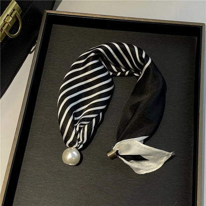 🏆25K+ SOLD 🔥2026 HOT SALE ✨ Effortless Glamour: Pop-On Pearl Necklace Scarf 🧣