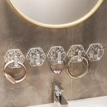 🔥💕LAST DAY 75% OFF ✨Hexagonal Ripple Heavy Duty Hooks for Bathroom, Kitchen & Household Organization