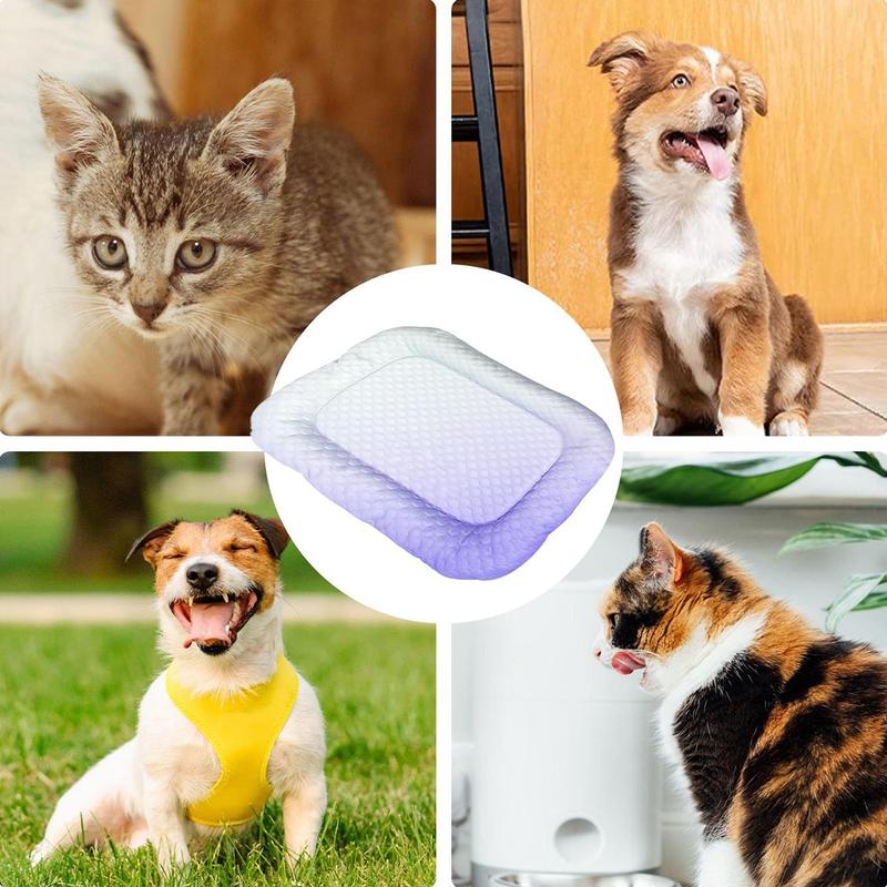 ❄️ Naturally Cool Ice-Silk Pet Mat • Breathable, Washable & Soft