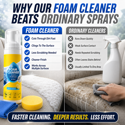 🔥 4-in-1 Multi-Enzyme Foam Cleaner – Deep Clean Car, Kitchen, Bathroom & Sofa