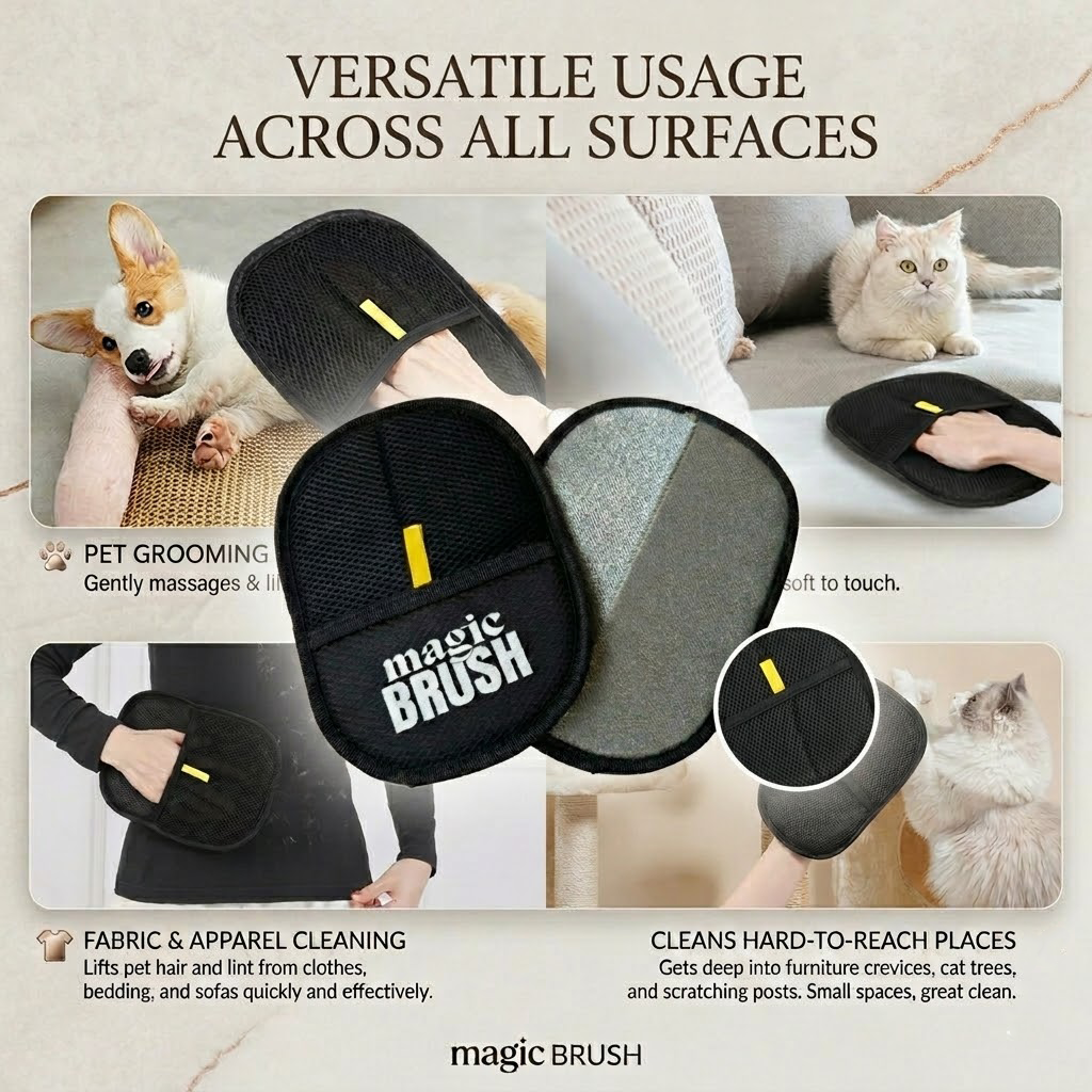 Junazilo® Reusable Pet Hair Remover Mitt