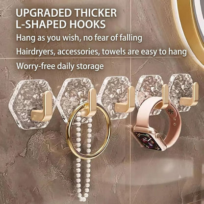 🔥💕LAST DAY 75% OFF ✨Hexagonal Ripple Heavy Duty Hooks for Bathroom, Kitchen & Household Organization