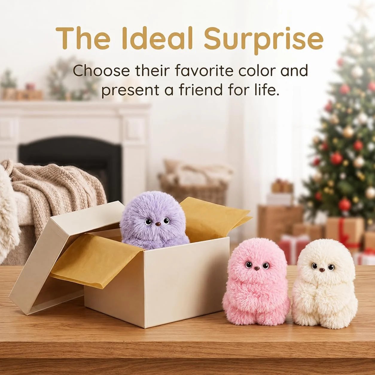 👀💕LAST DAY 70% OFF ✨Cute AI shy Emotional companionship robot doll bag charm plush toy👜-It can sing, turn its head, and learn to speak🤖