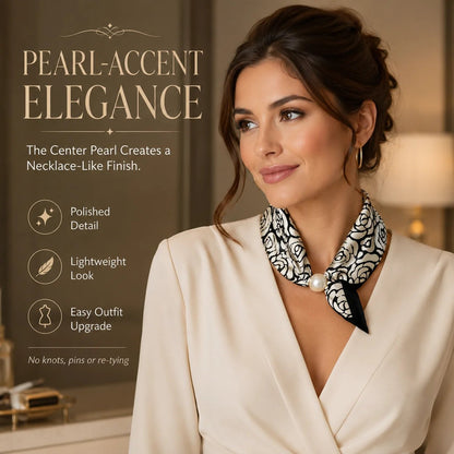 🏆25K+ SOLD 🔥2026 HOT SALE ✨ Effortless Glamour: Pop-On Pearl Necklace Scarf 🧣