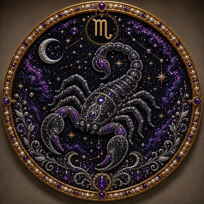 🔥 LAST DAY 49% OFF – ✨ Premium 3D Pearl 12 Zodiac Signs Art Kit | Luxury Flocked Canvas with Scratch-Resistant Non-Fading Pearl Beads DIY Handmade Astrology Decor ♈🌙💎