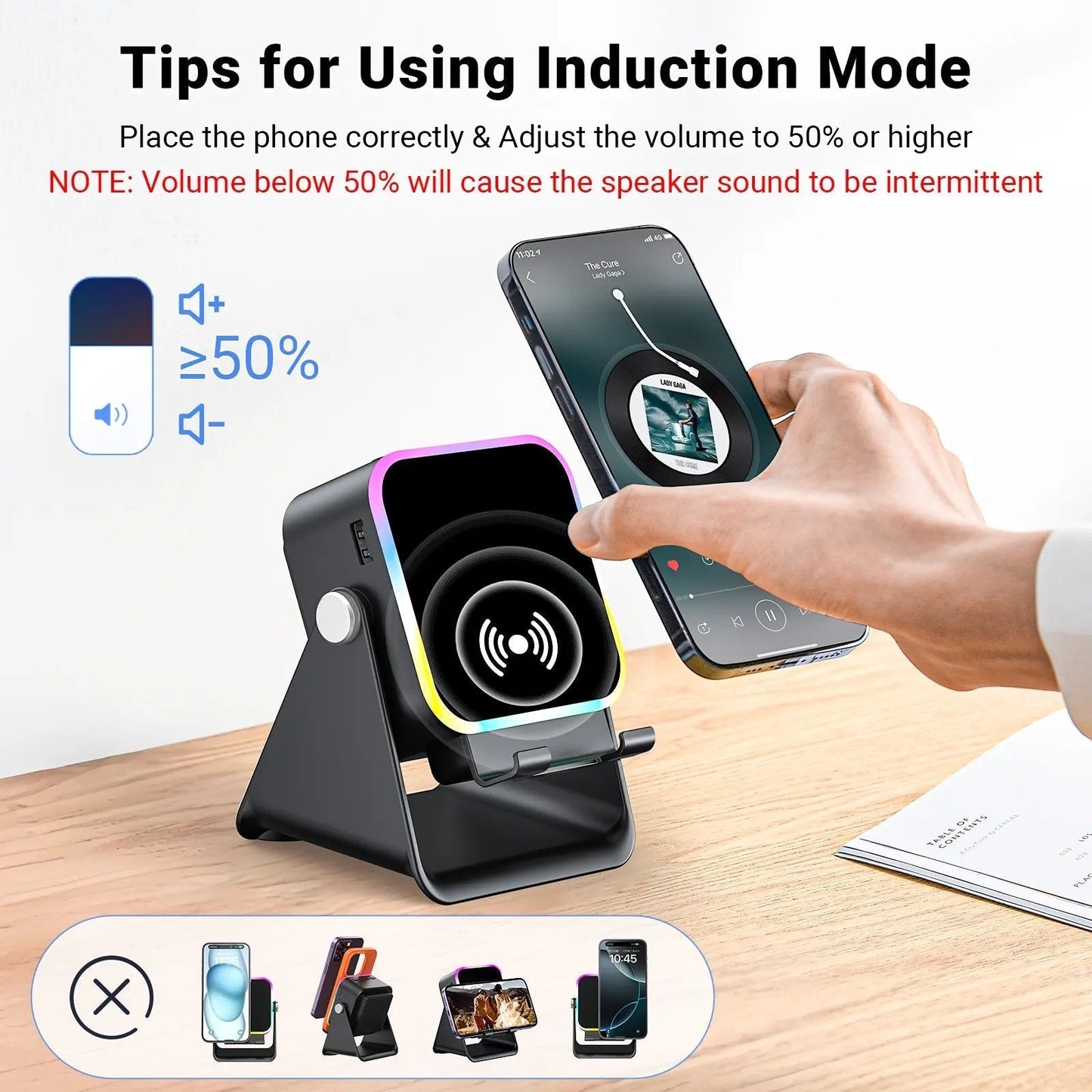 📱LAST DAY 50% OFF📣Wireless Induction Audio Speaker Stand