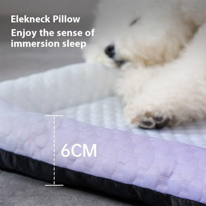 ❄️ Naturally Cool Ice-Silk Pet Mat • Breathable, Washable & Soft