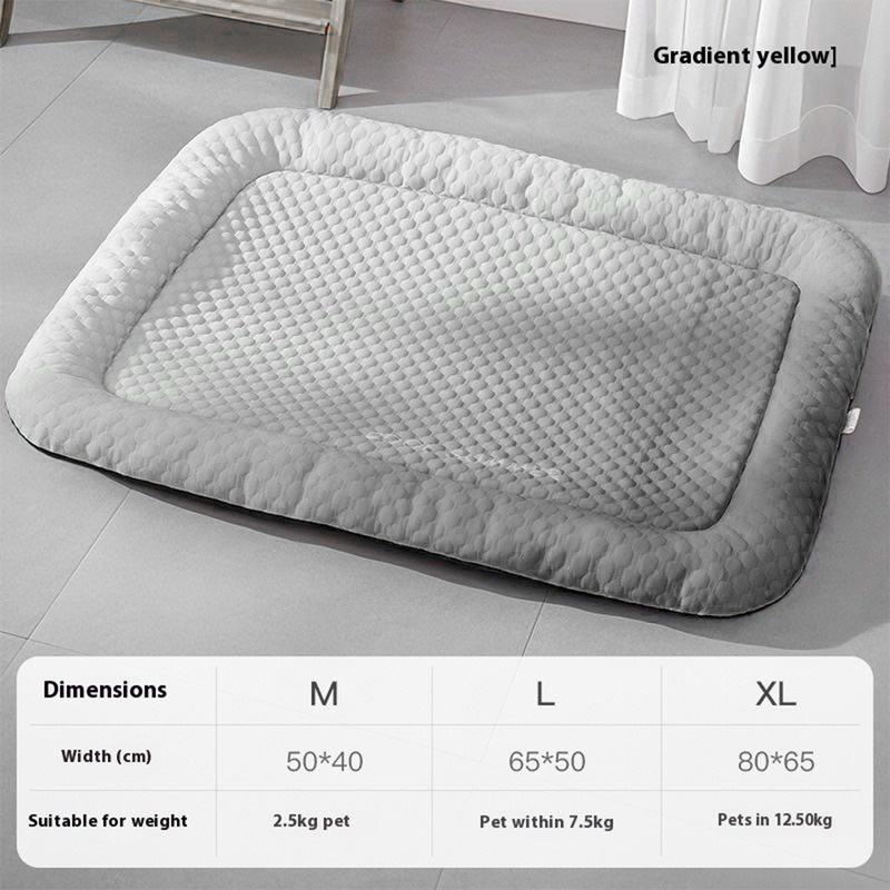 ❄️ Naturally Cool Ice-Silk Pet Mat • Breathable, Washable & Soft