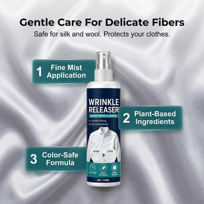 👔Hot Sale 49% OFF✨Instant wrinkle release – no iron, travel-ready, static-free & fresh