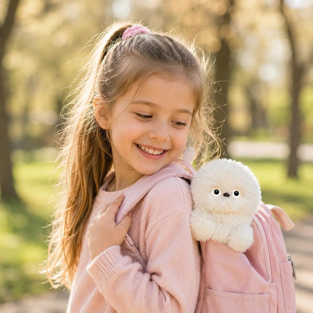 👀💕LAST DAY 70% OFF ✨Cute AI shy Emotional companionship robot doll bag charm plush toy👜-It can sing, turn its head, and learn to speak🤖