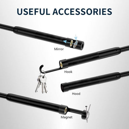 16.4FT HD Borescope Camera with Semi-Rigid Cable & Multi-Use Accessory Kit