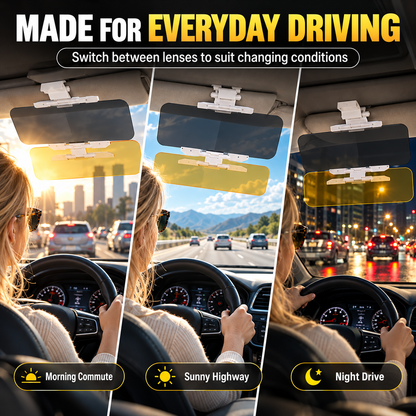 🚗 Clip-On Car Visor – Day & Night Dual Panels